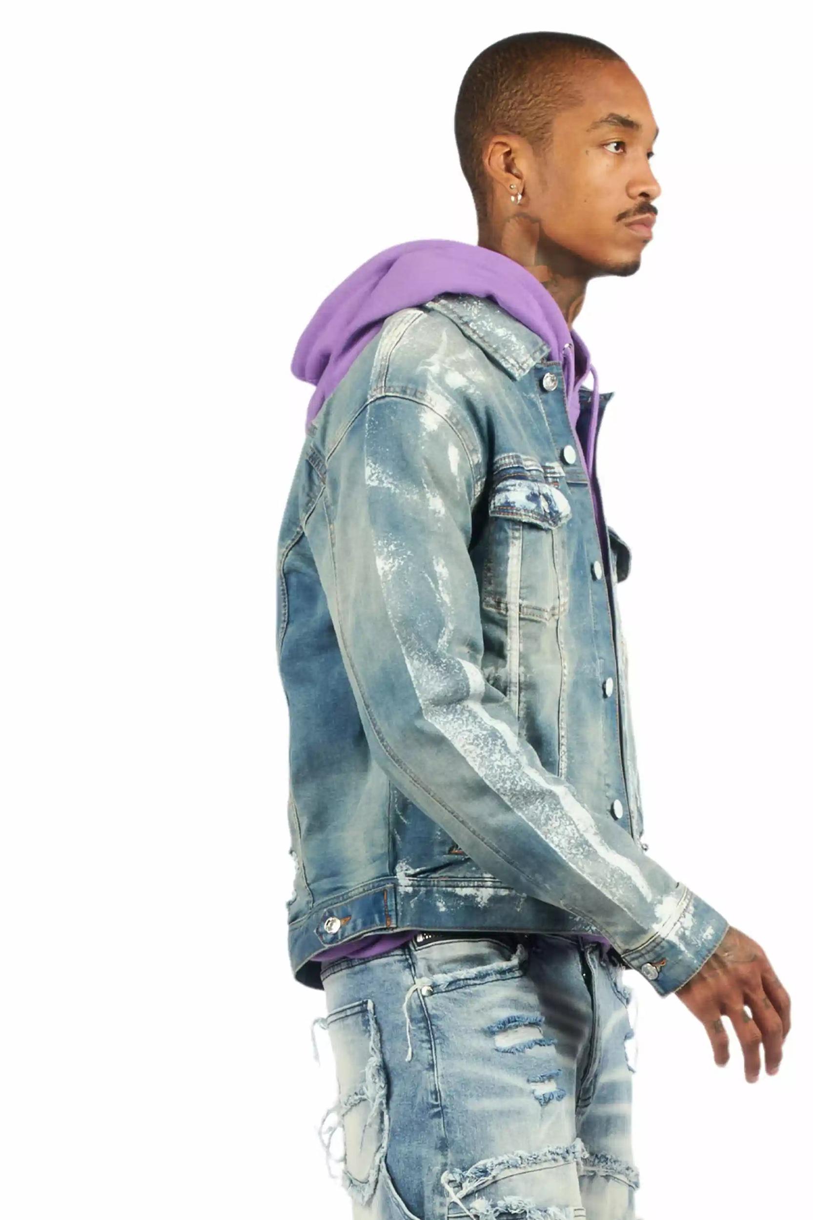 Ozzie Dark Blue Denim Jacket Male Product Image