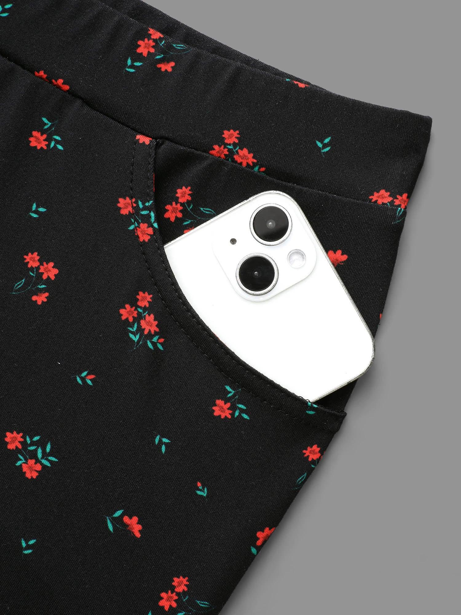 Ditsy Floral Pocket Skinny Leggings Female Product Image