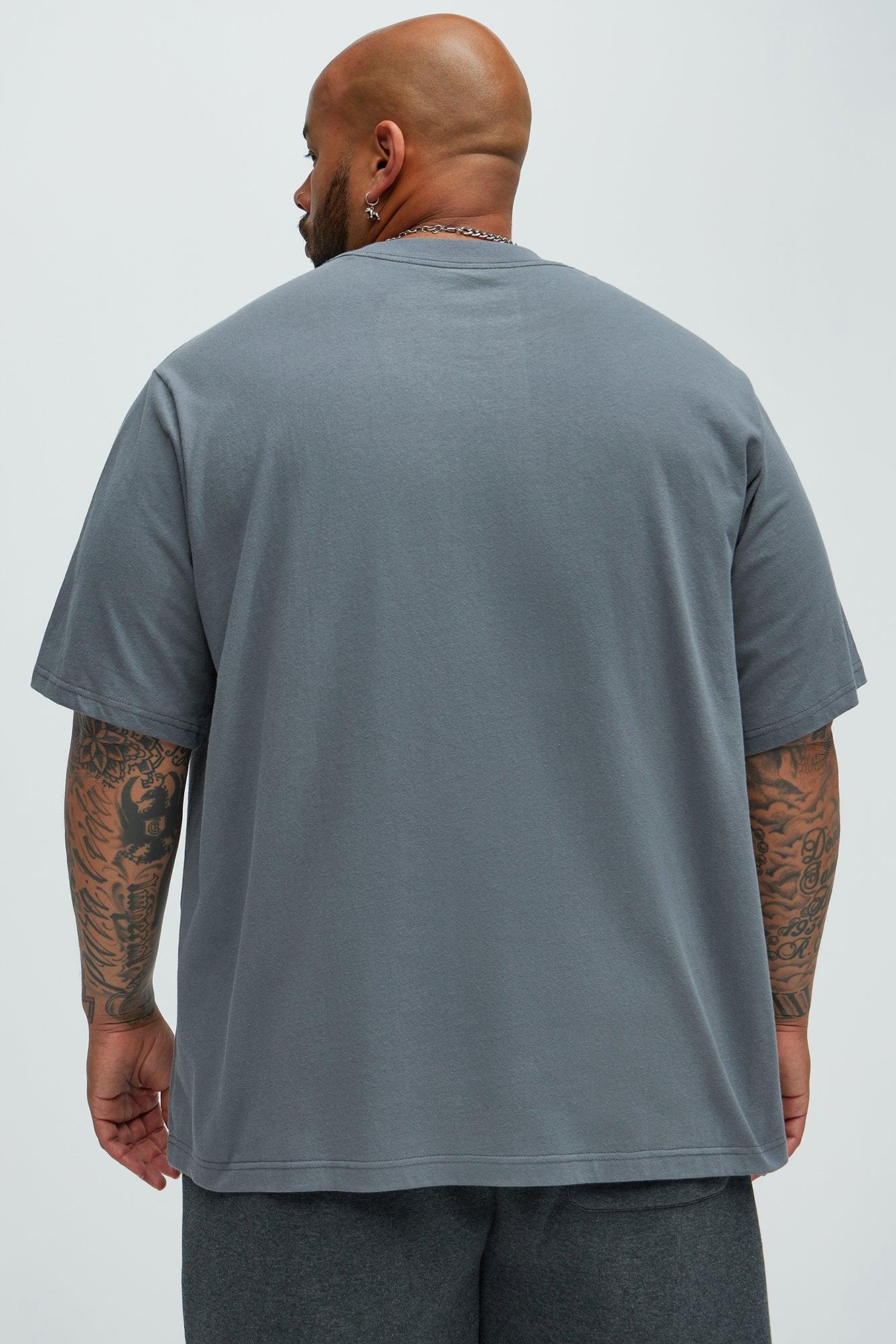 Oversized Heavyweight Short Sleeve Tee - Charcoal Product Image