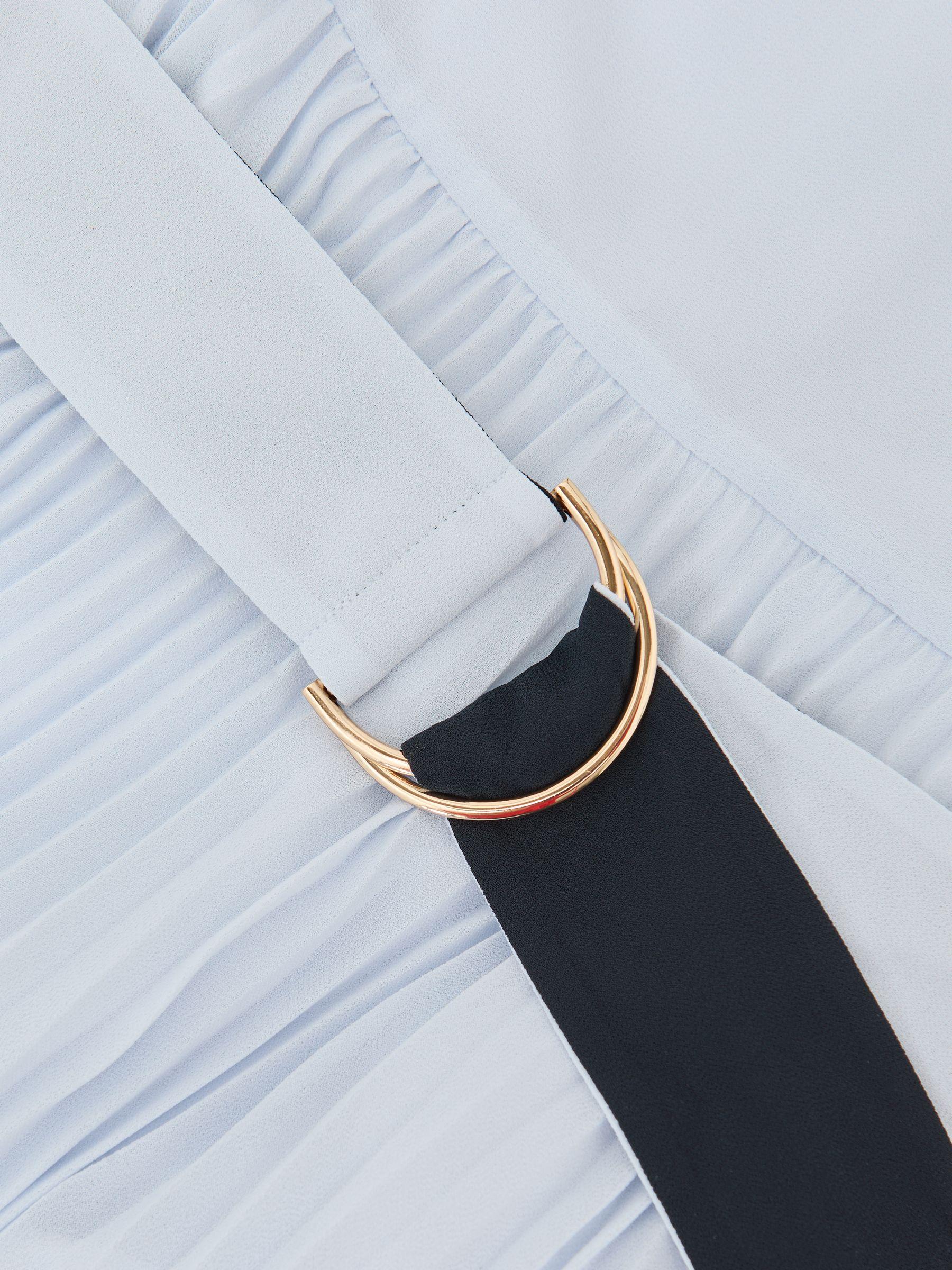 Linen-Blend Double-Breasted Suit Jacket in White Product Image