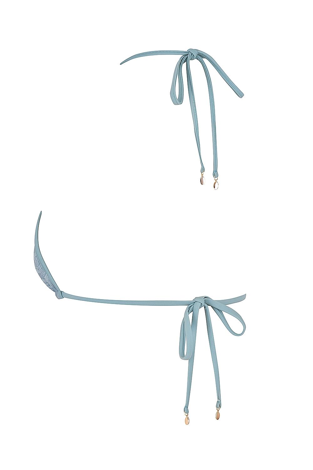 Bali  blue paisley triangle bikini top Product Image