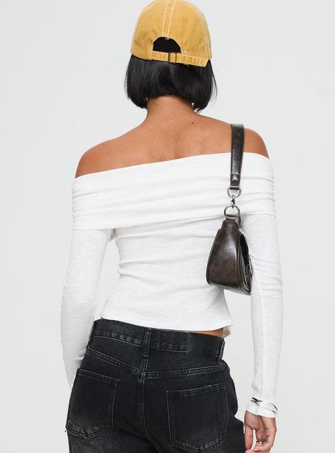 Victorea Off Shoulder Top White Product Image