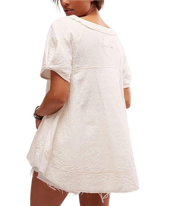 Free People We The Free Sunset City Scoop Neckline Short Sleeve Raw Hem Tunic Top Product Image