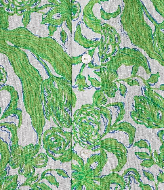 Lilly Pulitzer Lynd Lil Daffodil Hill Print Point Collar Long Sleeve Button Front Tunic Product Image