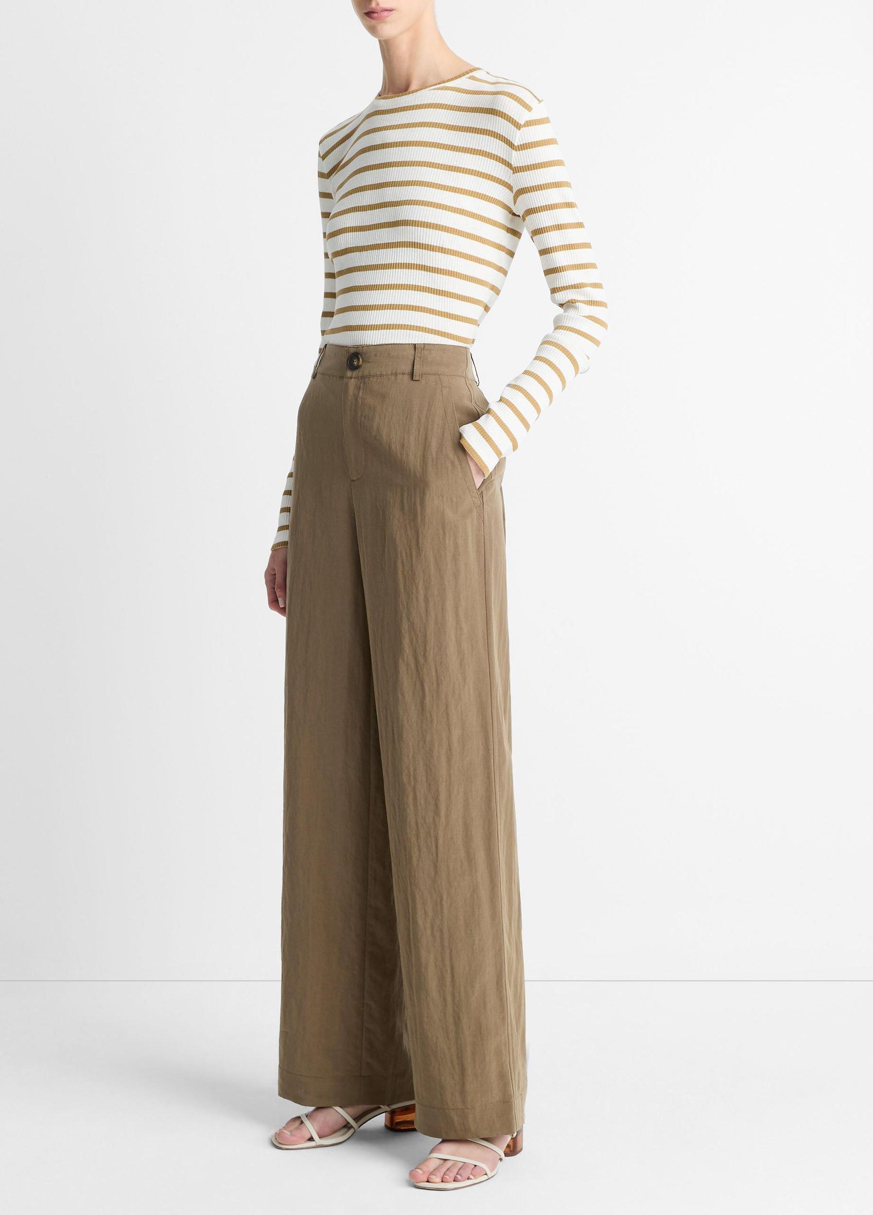 Textured Relaxed Wide-Leg Pant Product Image