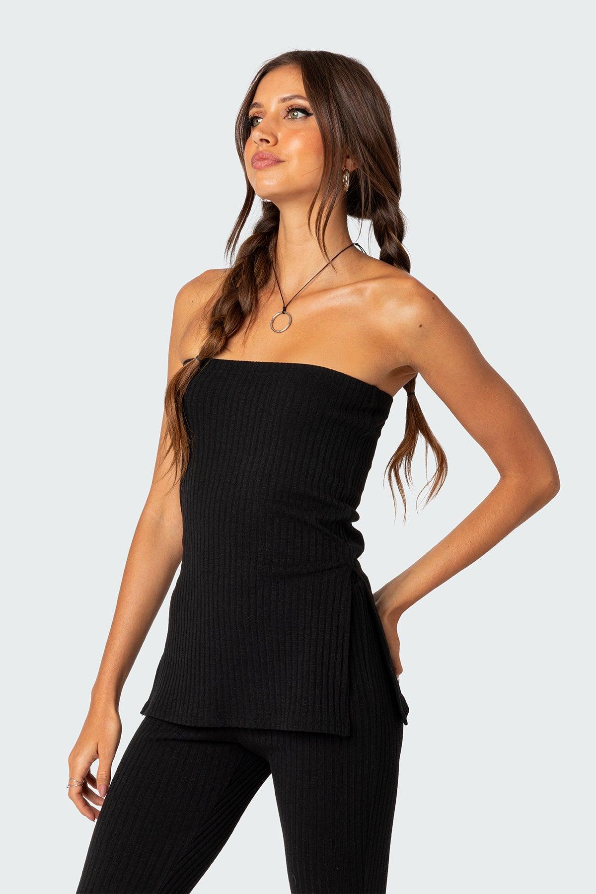 Dekota Slit Ribbed Top Product Image