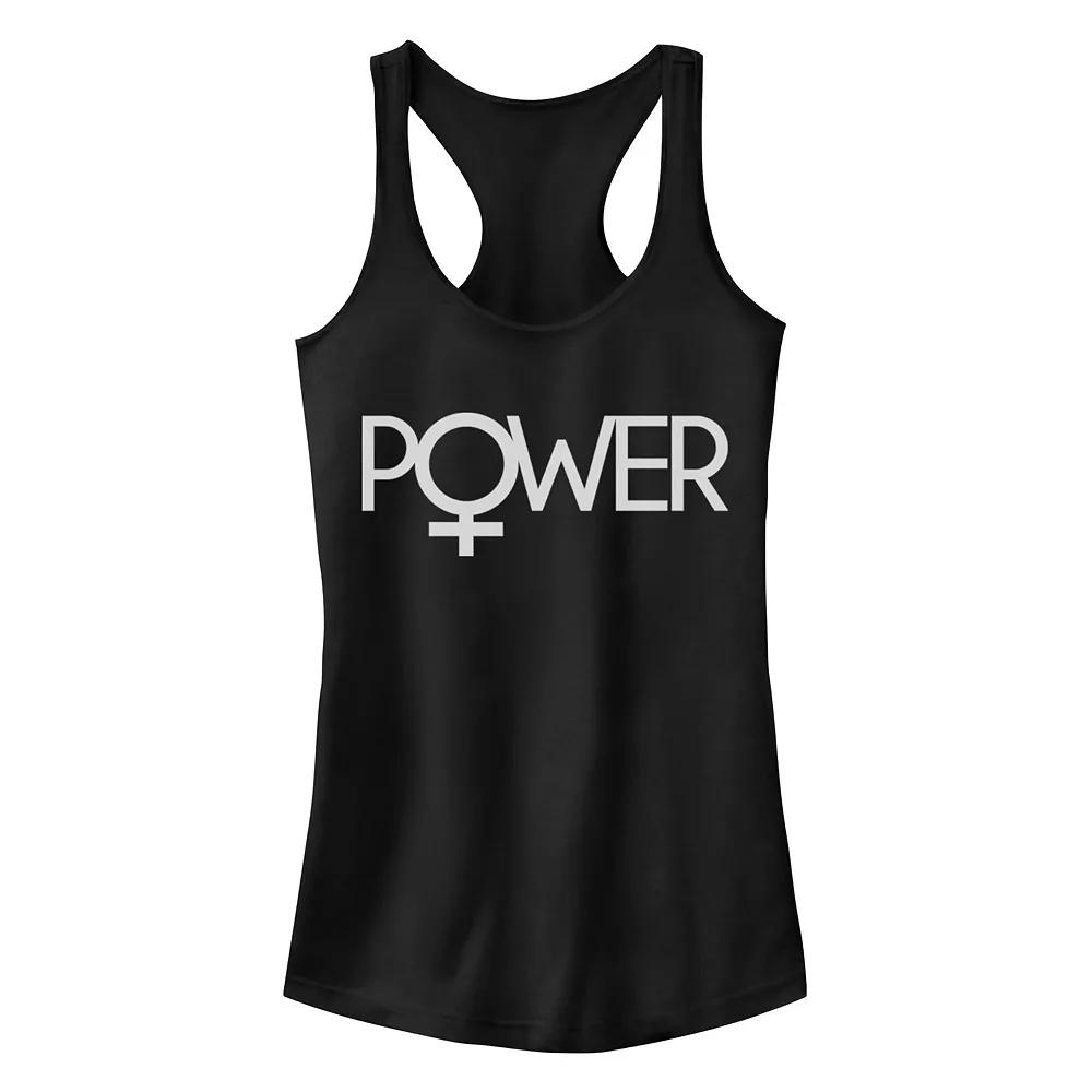 Juniors' Chin-Up Girl Power Ideal Racerback Tank Top, Girl's,  Product Image