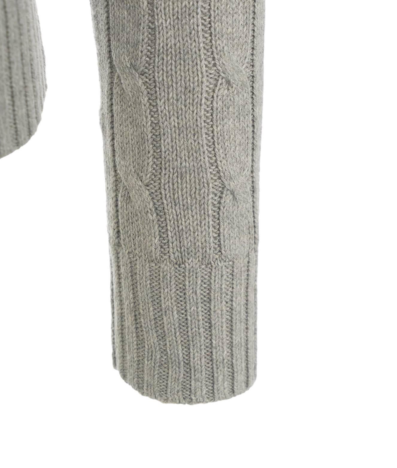 Cable knit sweater with logo embroidery Product Image
