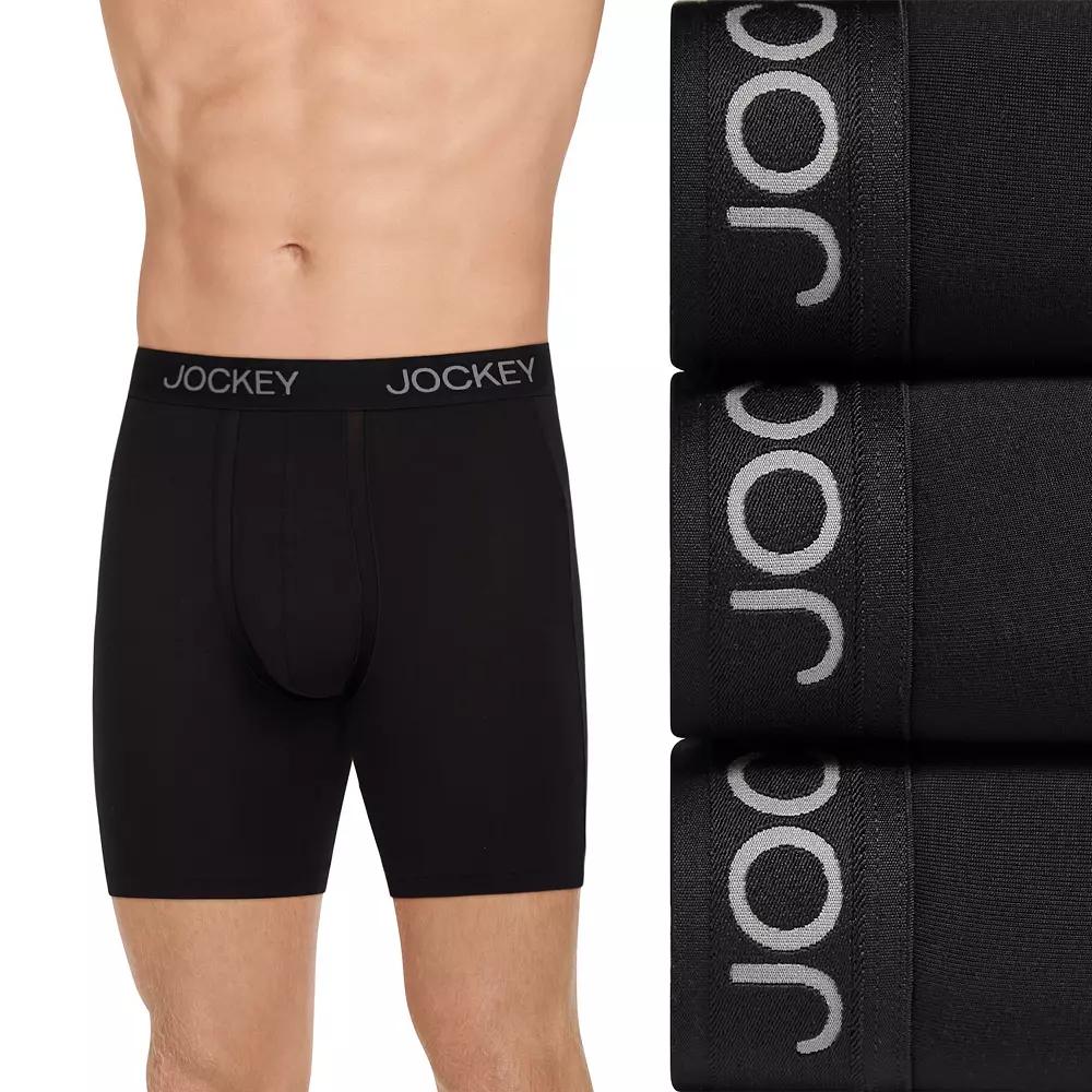 Men's Jockey® 3-Pack Chafe Proof Pouch Modal 6" Boxer Briefs,  Product Image