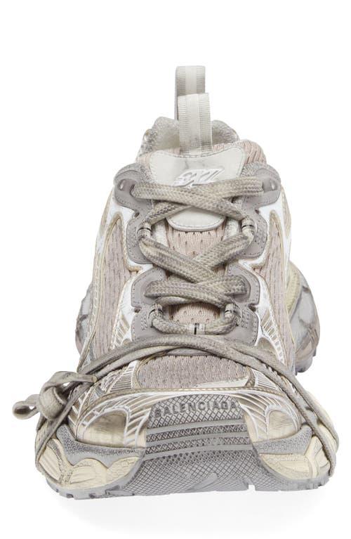 BALENCIAGA Mens Cream Comb 3xl Logo-embossed Mesh Low-top Trainers Product Image
