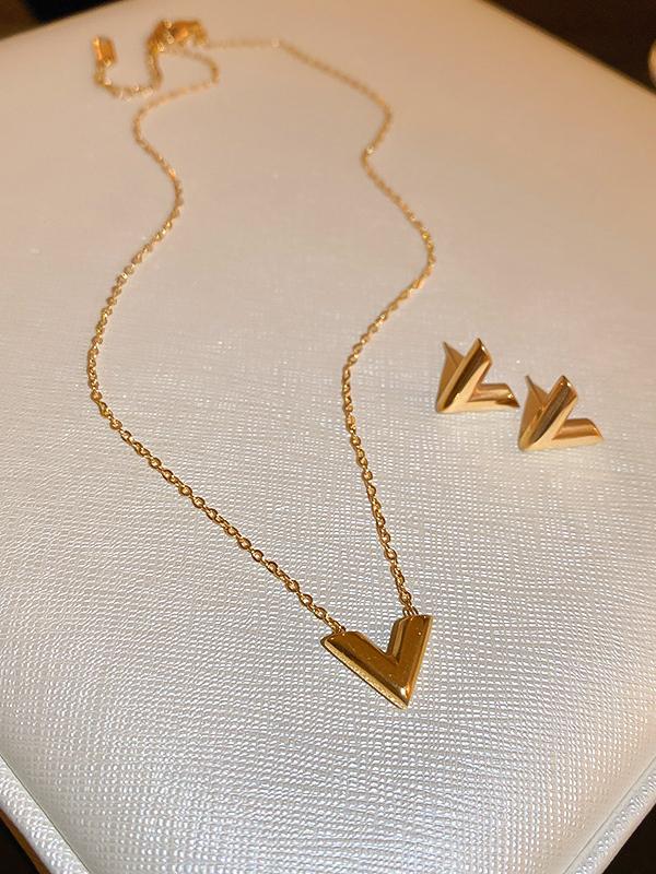 Geometric Solid Color Necklaces Accessories Product Image