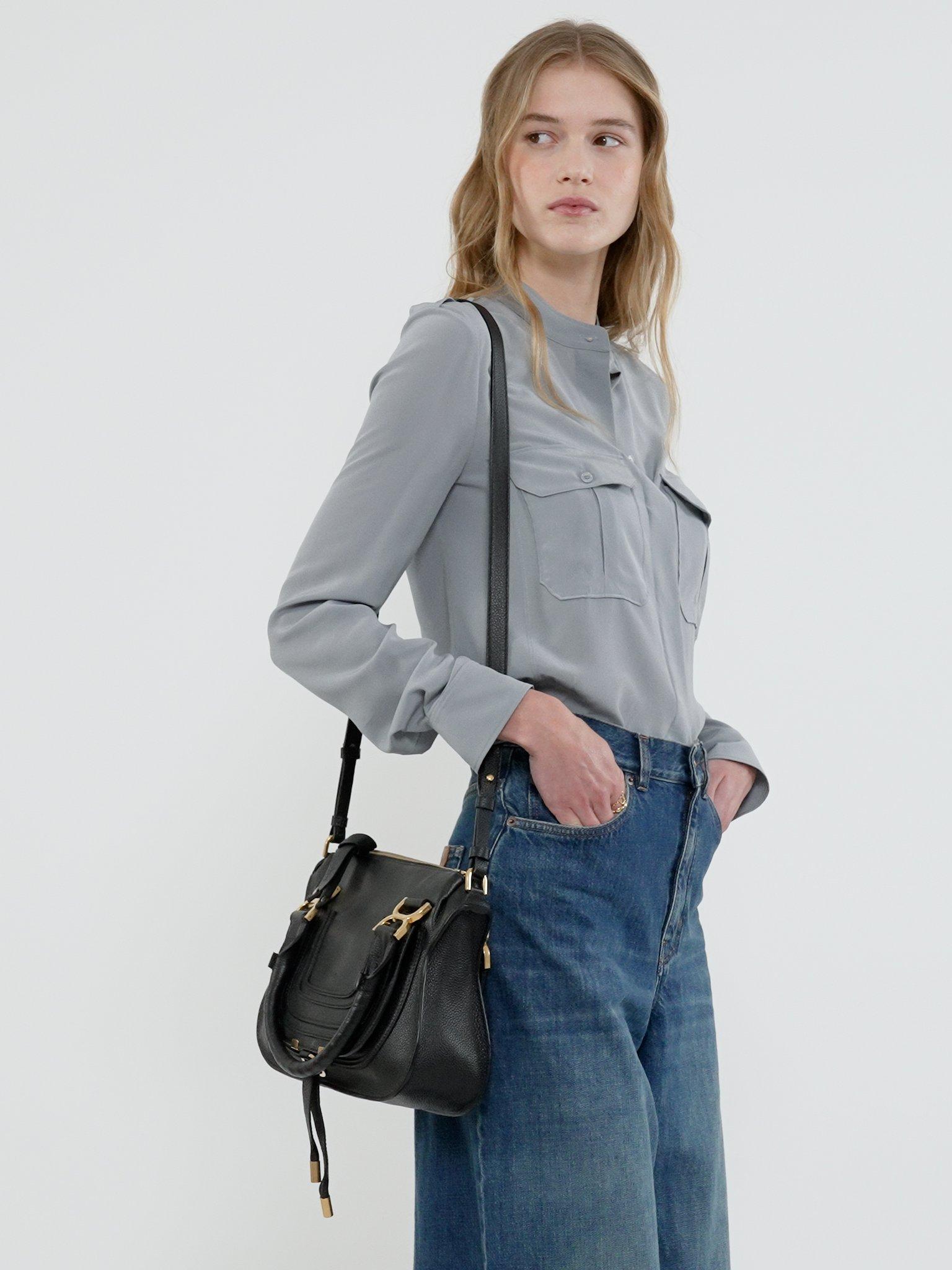 Small Marcie bag in grained leather Product Image