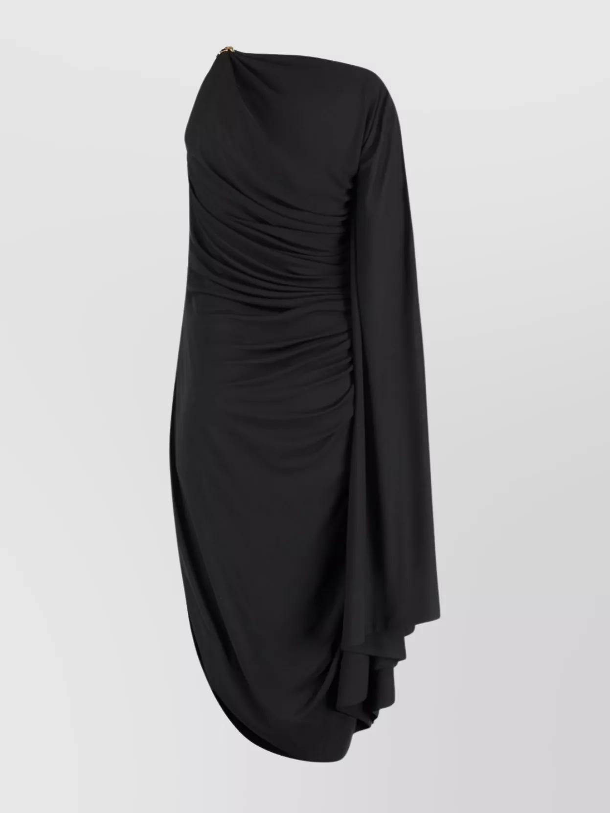 BOTTEGA VENETA Draped Dress In Black Product Image
