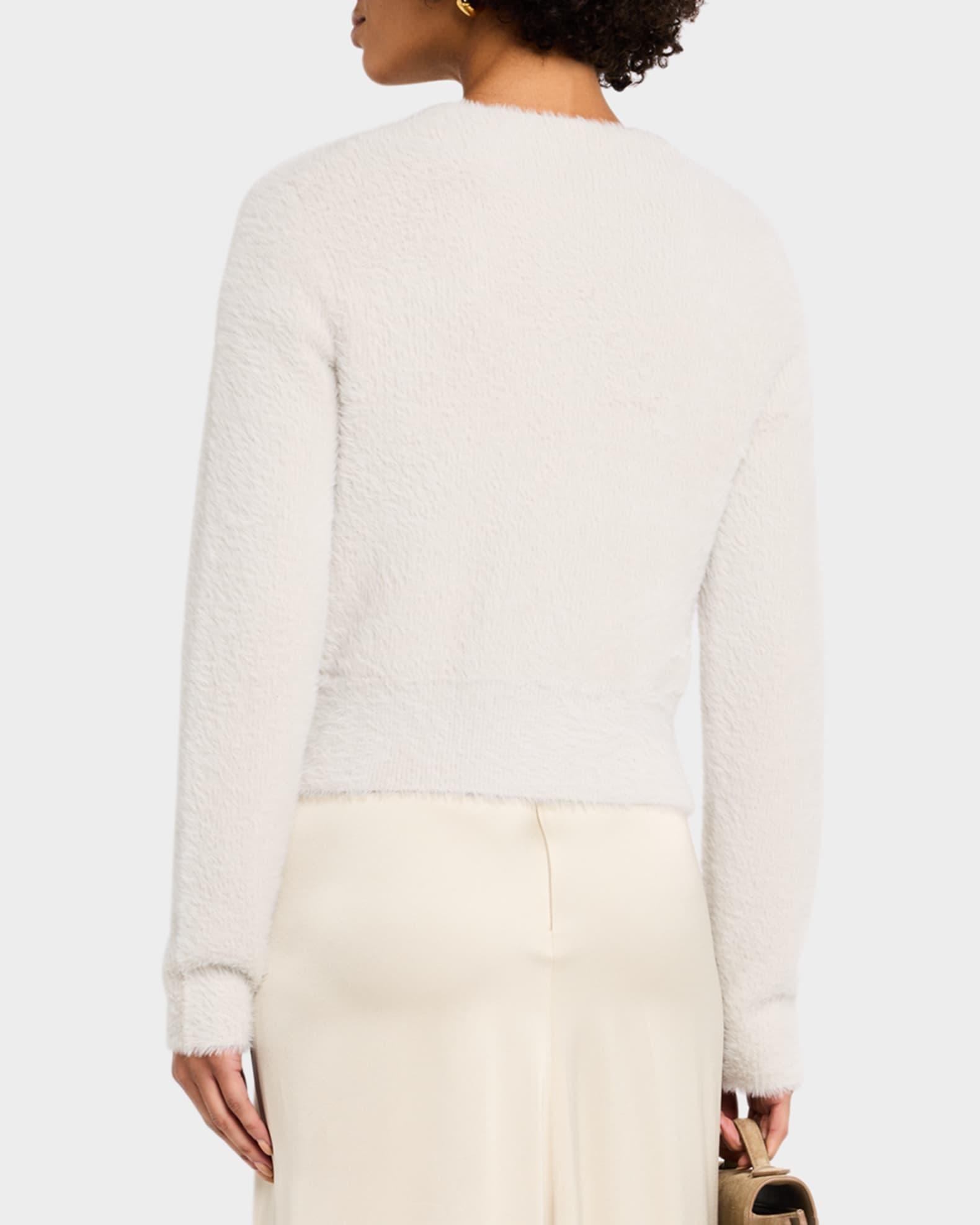 Mother-of-Pearl Eyelash Knit Cardigan Product Image