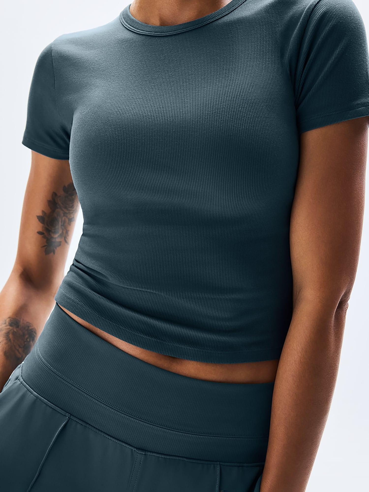 Signature Rib Crop Tee Product Image