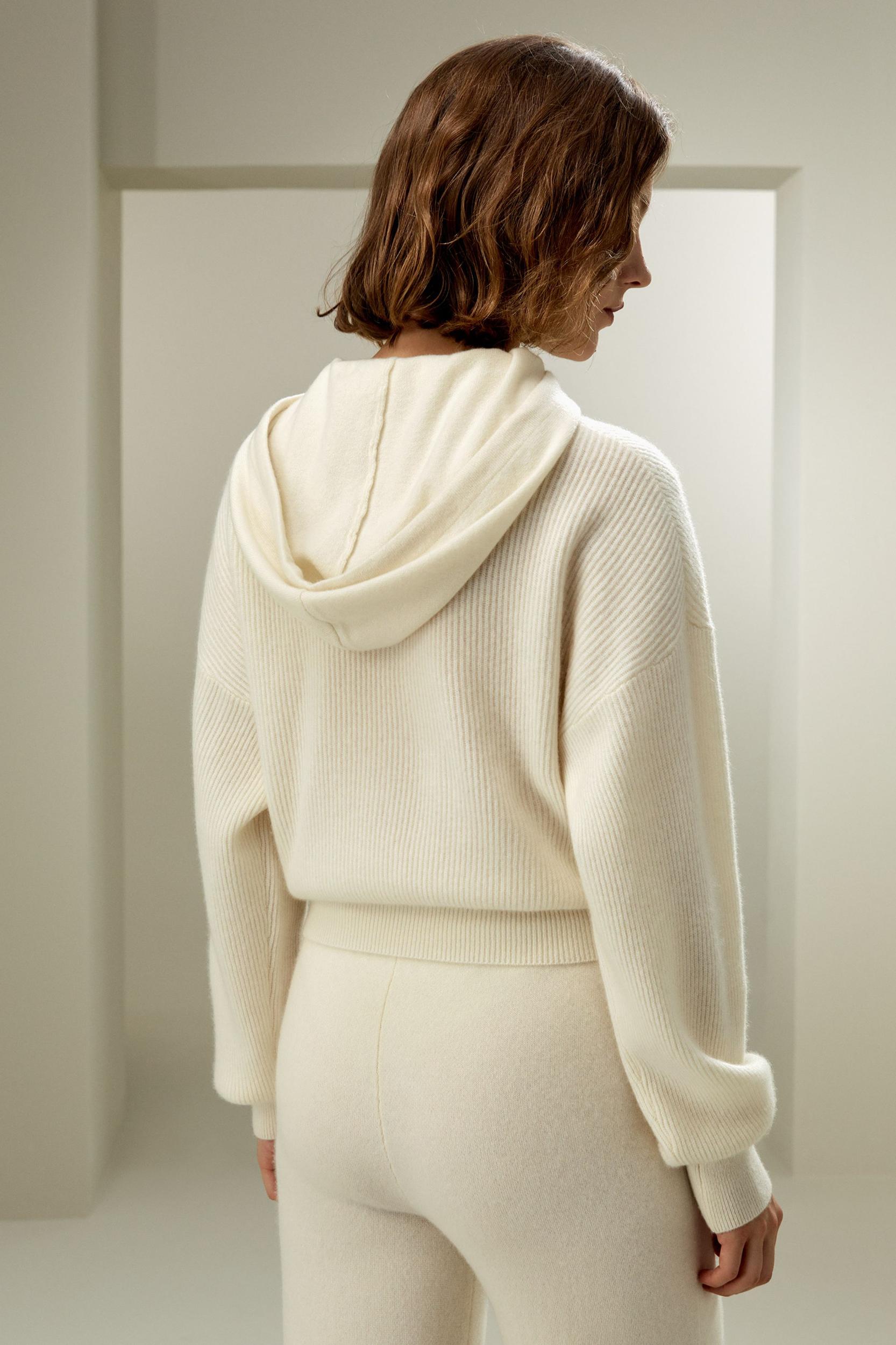 LILYSILK Women Cashmere Sweatshirt Womens - White 100% Cashmere - Comfort Round Neck Sweater XL Product Image