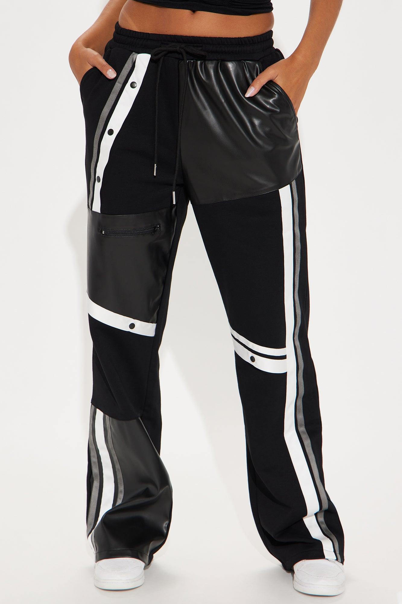 Private Landing Striped Track Pant - Black/White Product Image