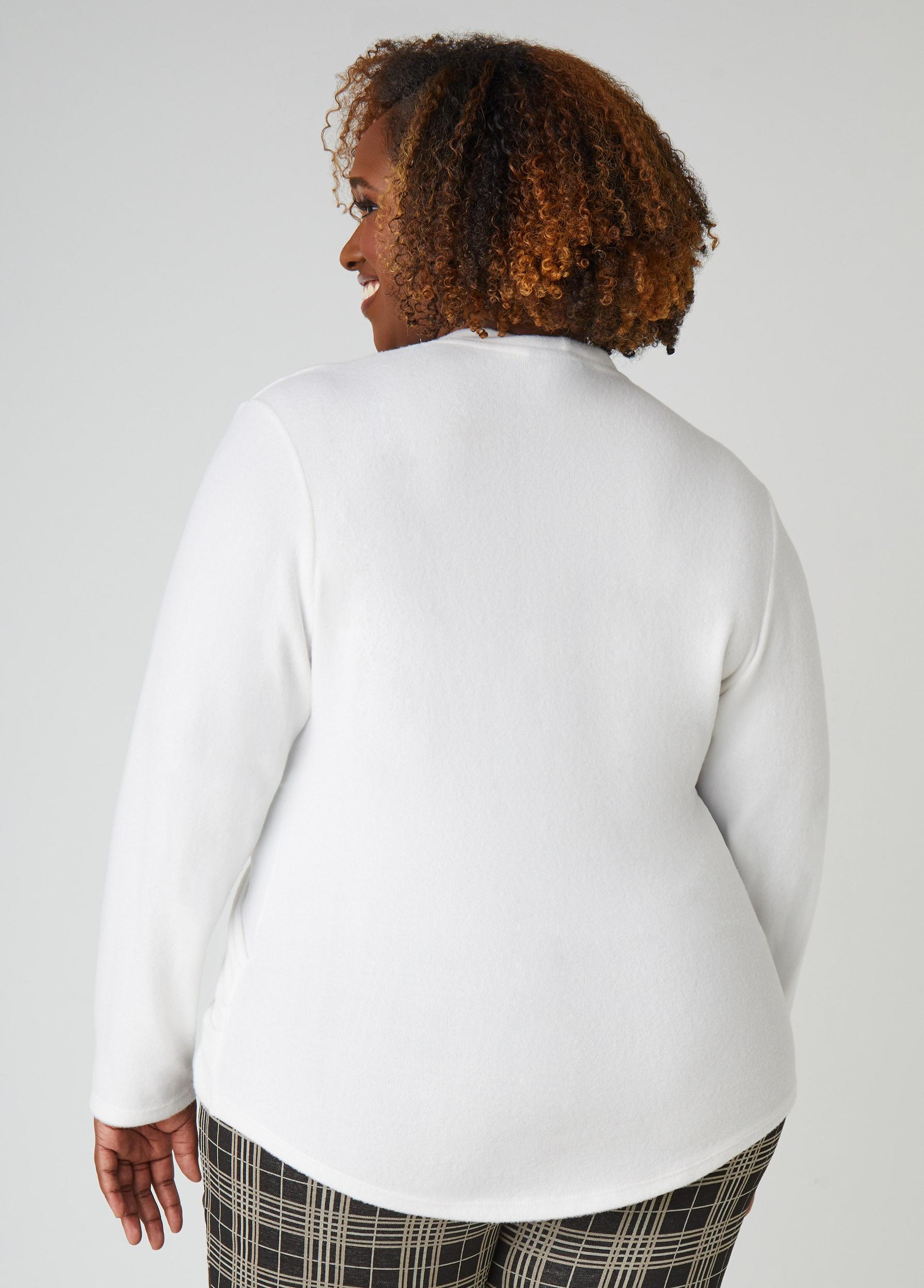 Faux Wrap Hacci Knit Top Product Image