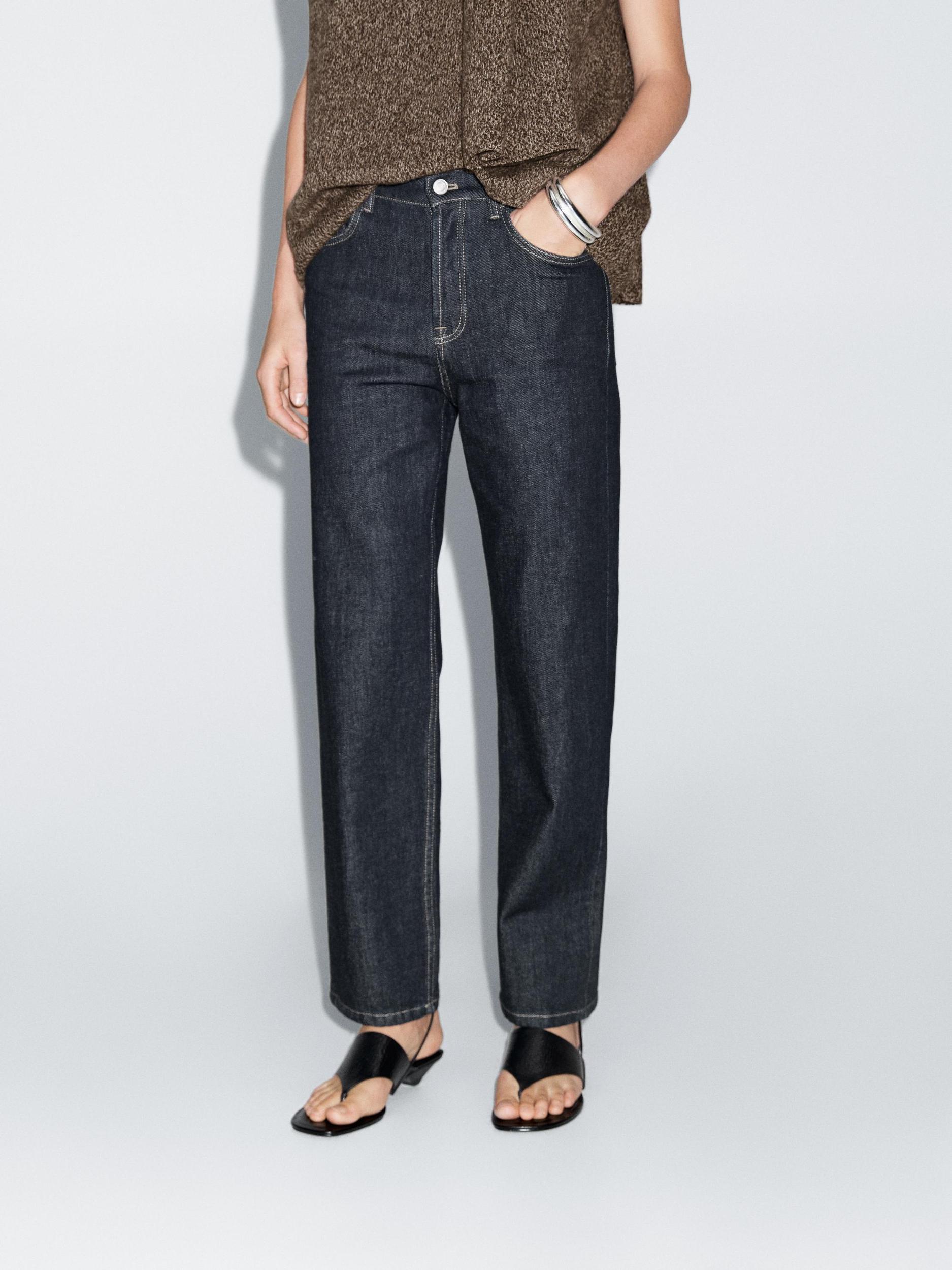 Straight-leg high-waist jeans Product Image