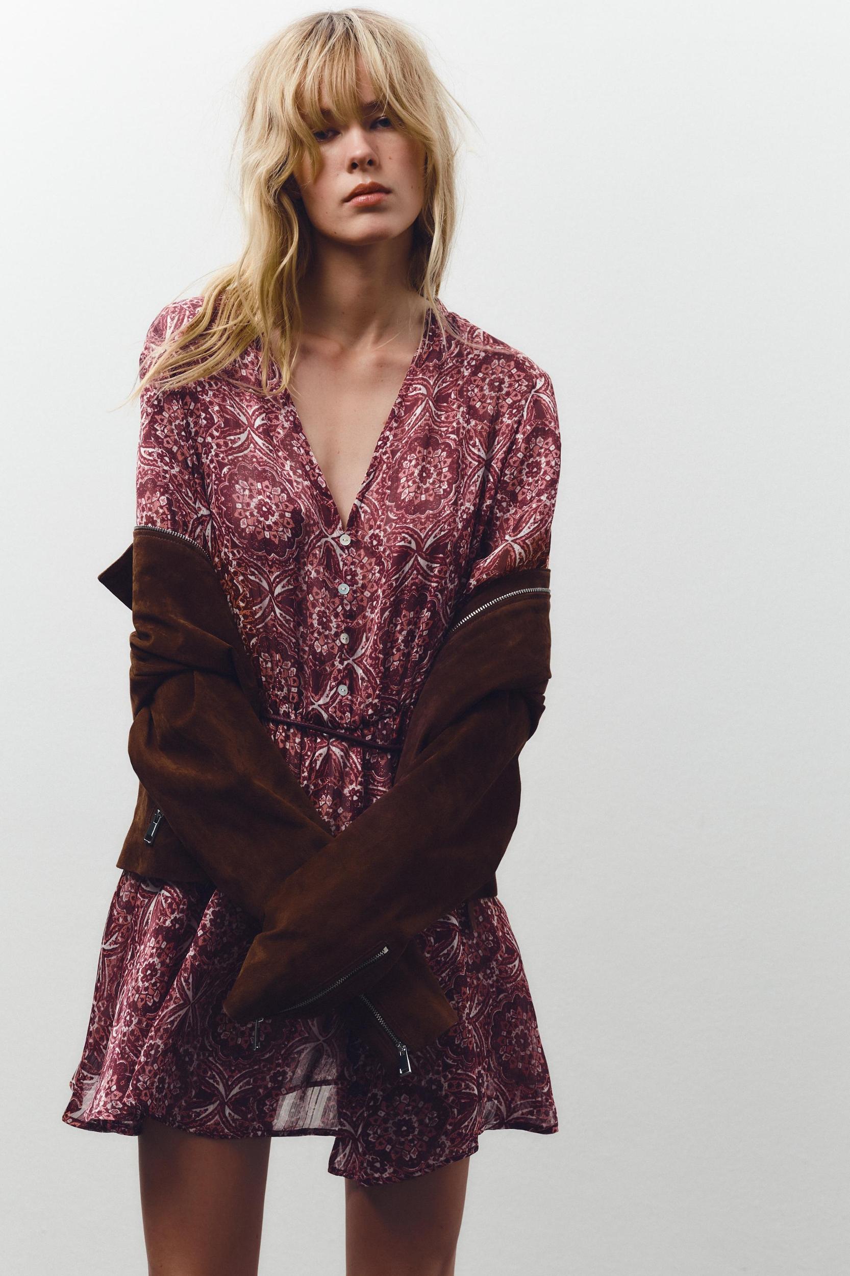 PRINTED MINI DRESS Product Image