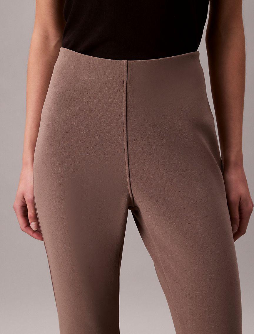 Tailored Knit Flared Pull-On Pants Product Image