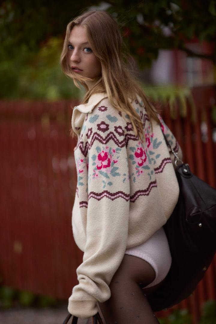 Ski Lodge Zip-Up Sweater — Multi Product Image