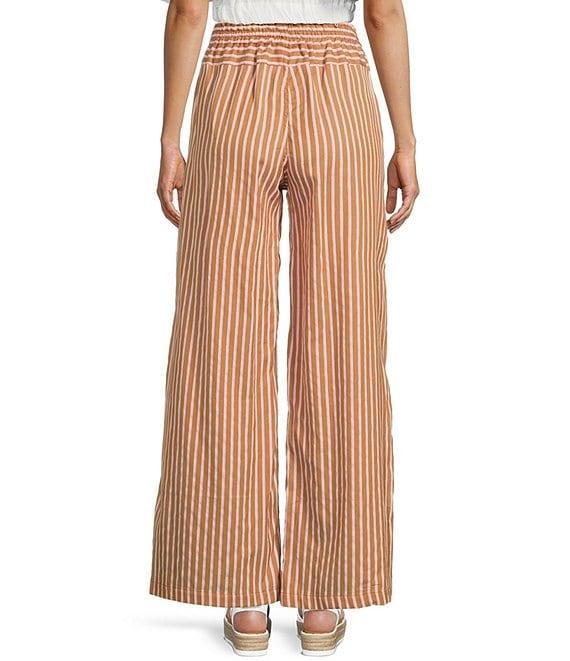 Angie Striped Wide Leg Full Length Pants Product Image