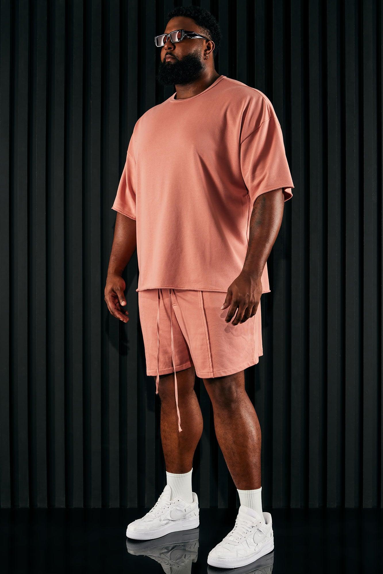 I Like How It Looks Terry Shorts - Mauve Product Image