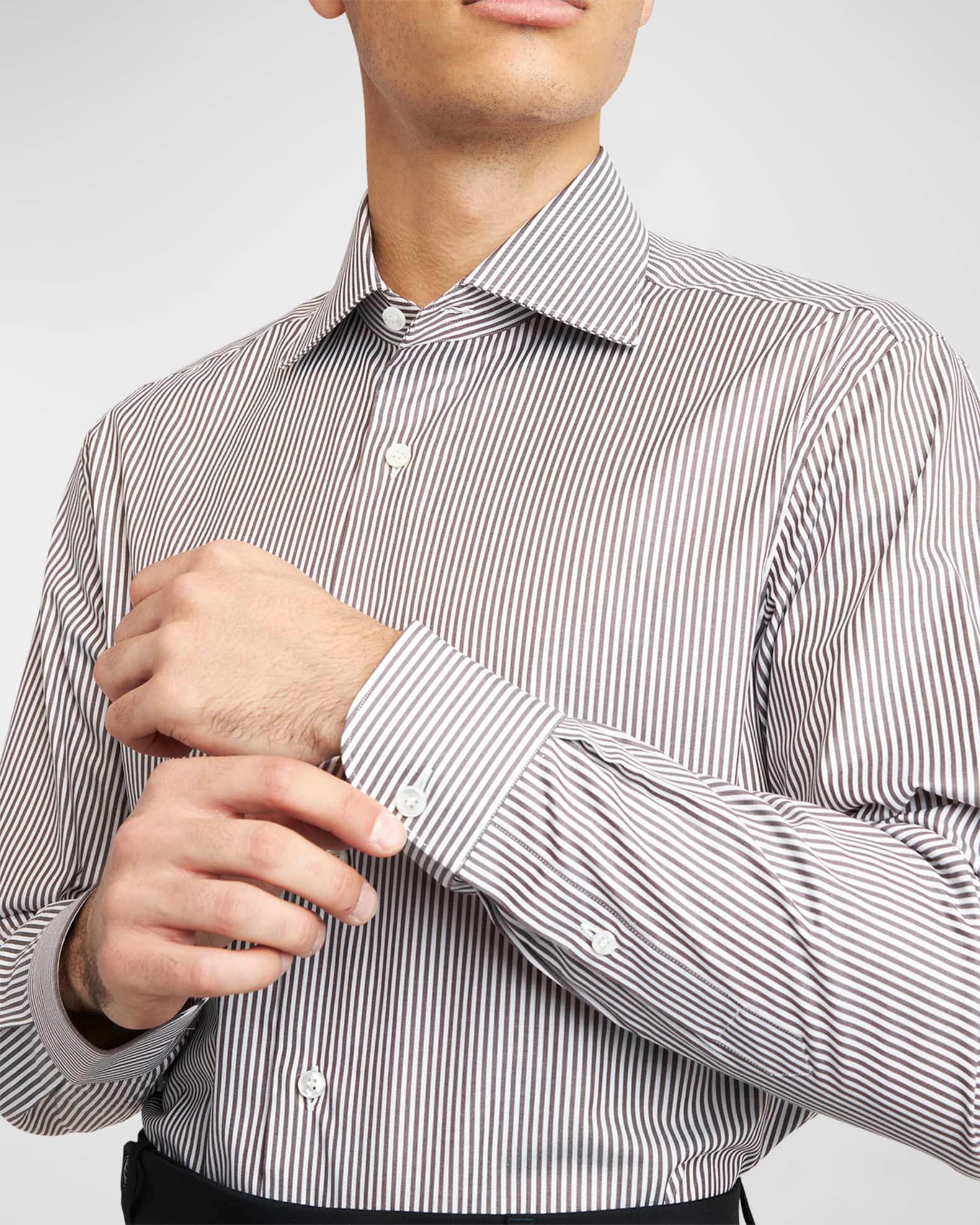 Men's Cotton Bengal Stripe Dress Shirt Product Image