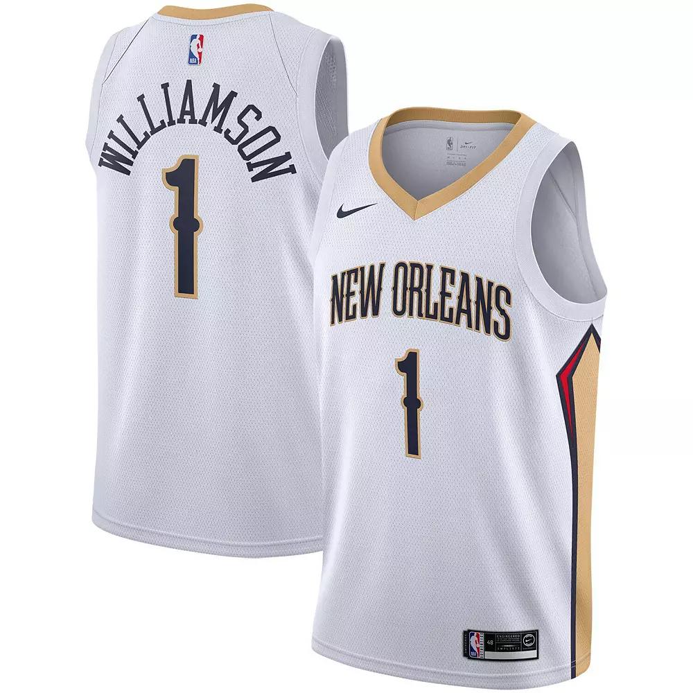 Men's Nike Zion Williamson White New Orleans Pelicans 2019/2020 Swingman Jersey - Association Edition,  Product Image