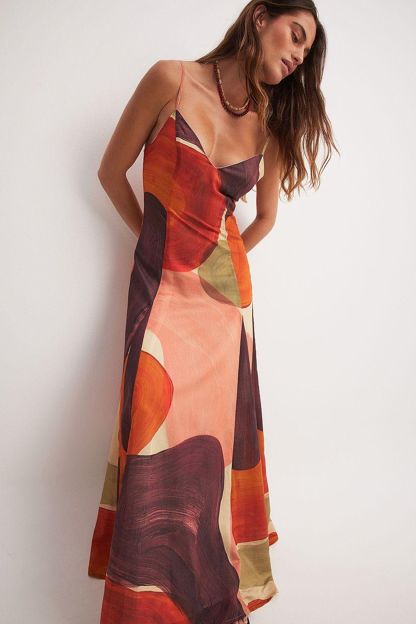 Printed Maxi Slip Dress Product Image