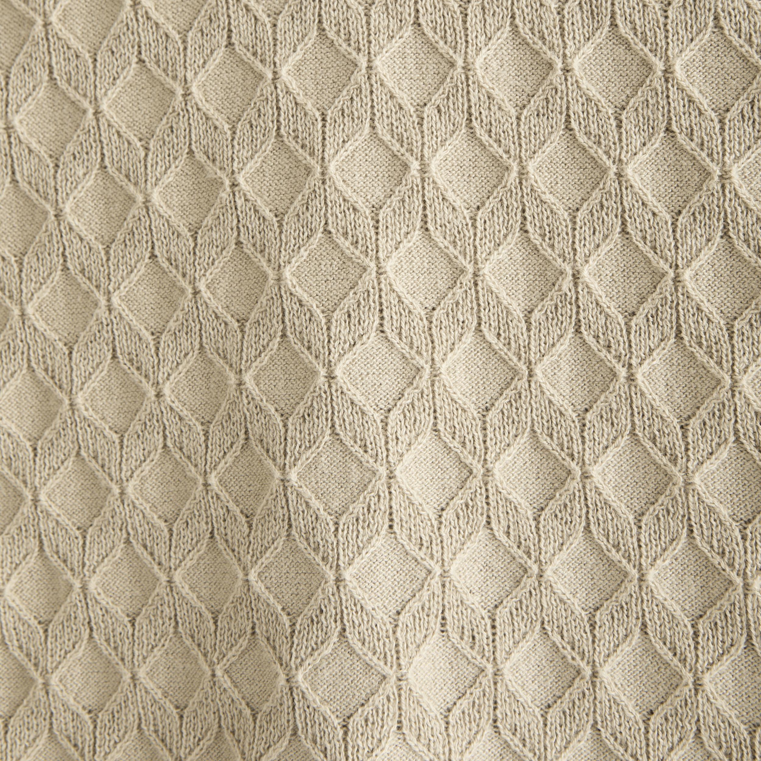 Pointelle Stitch Johnny Collar Sweater Polo Product Image