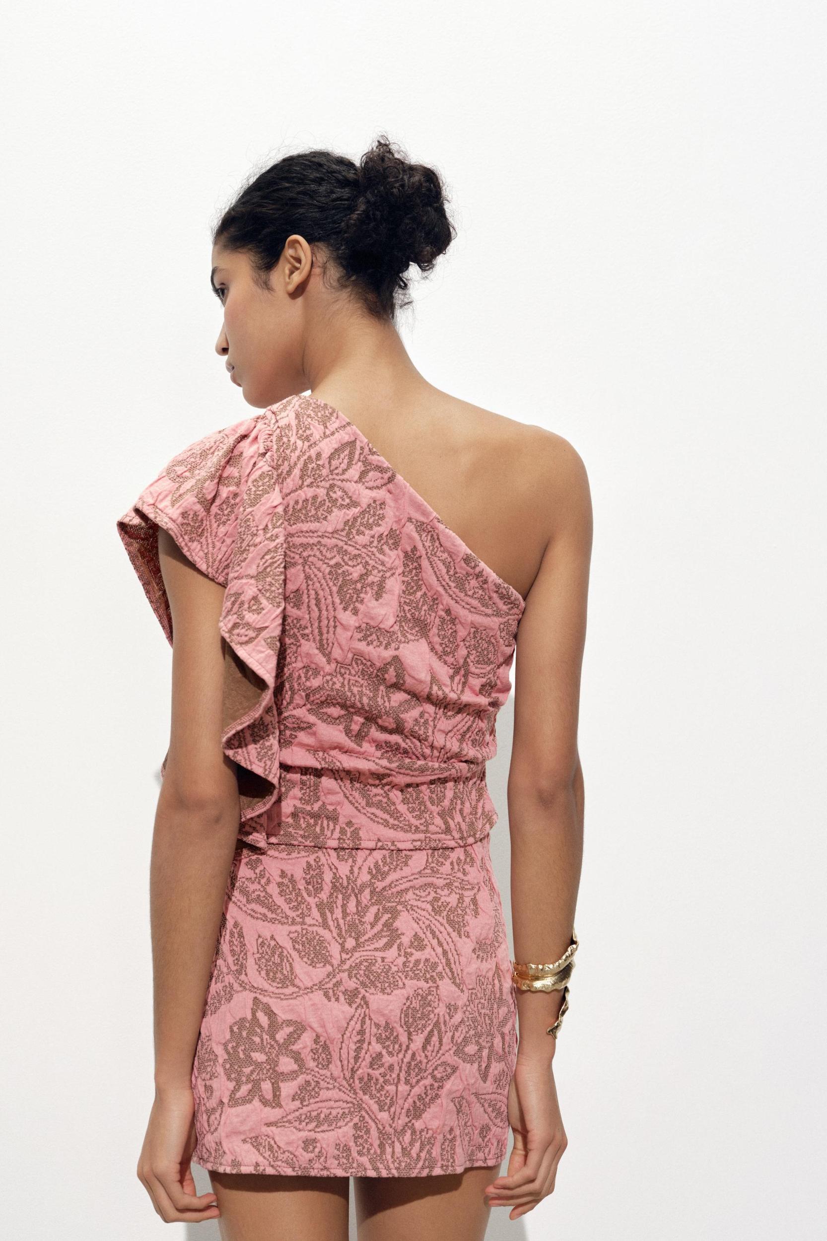 JACQUARD RUFFLE SKIRT Product Image