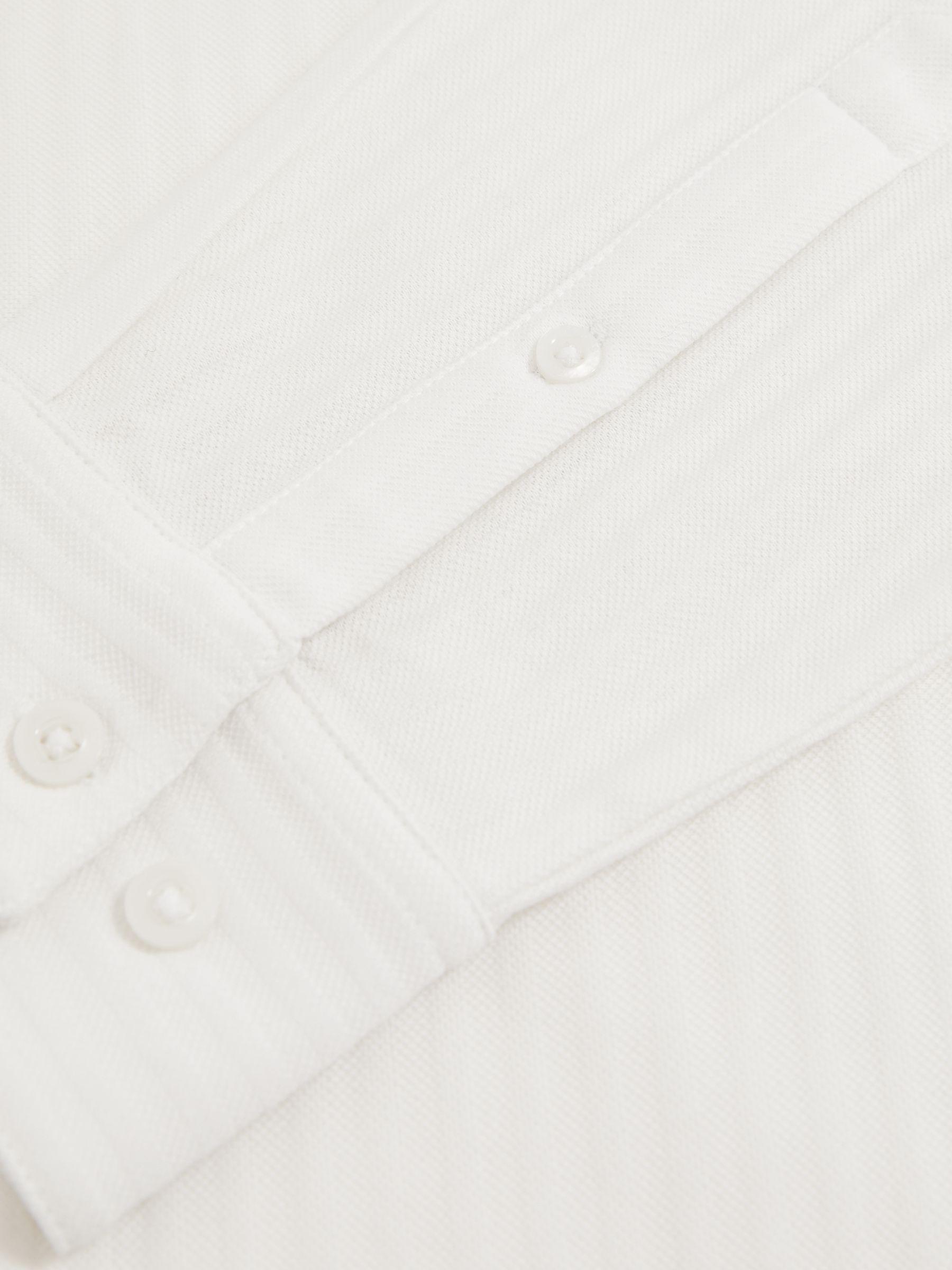 Cotton-Jersey Stripe-Jacquard Shirt in White Product Image
