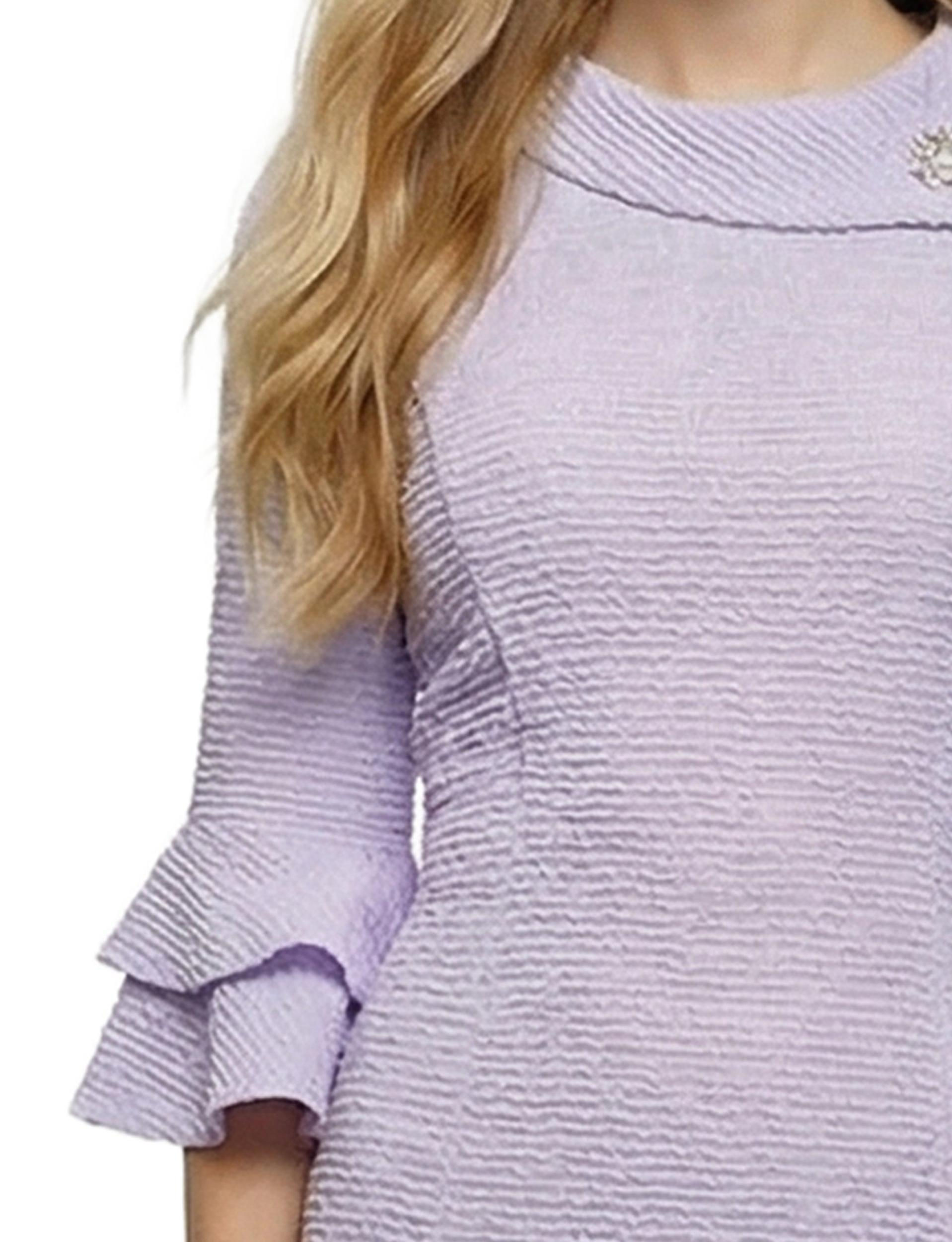 NY Collection Petite 3/4 Sleeve Shawl Collar Dress Product Image