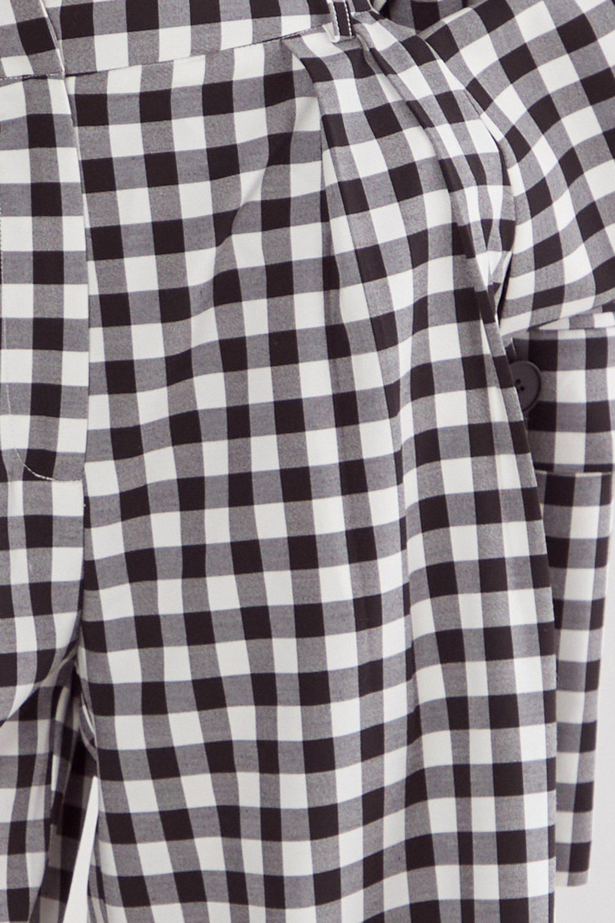 Gingham Tailored Wide Leg Pant Product Image
