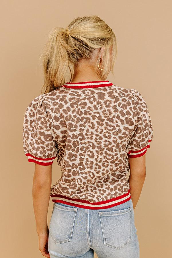 Spotted And Chic Knit Top Product Image