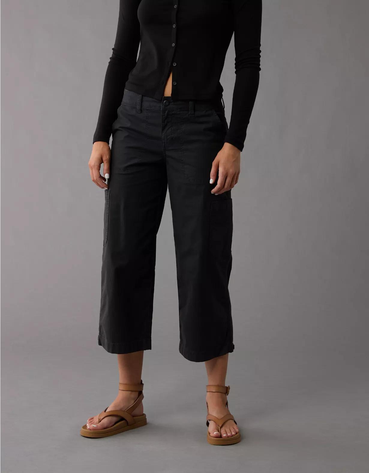 AE Stretch Low-Rise Straight Crop Pant Product Image