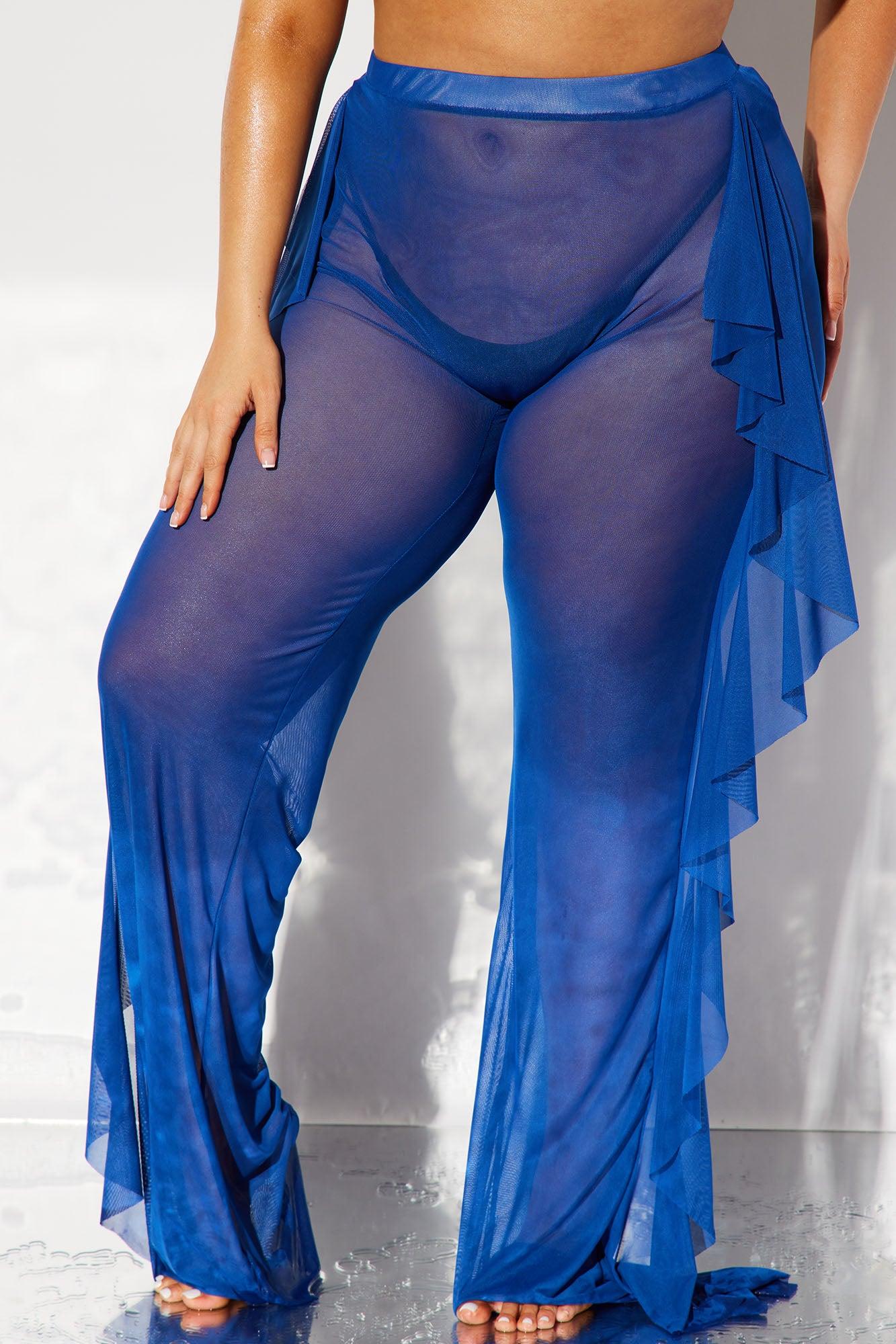 Sunshine See Through Cover Up Pant - Royal Product Image