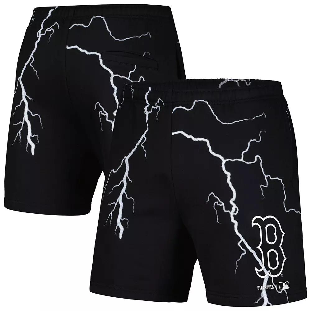 Men's PLEASURES Black Milwaukee Brewers Lightning Shorts,  Product Image