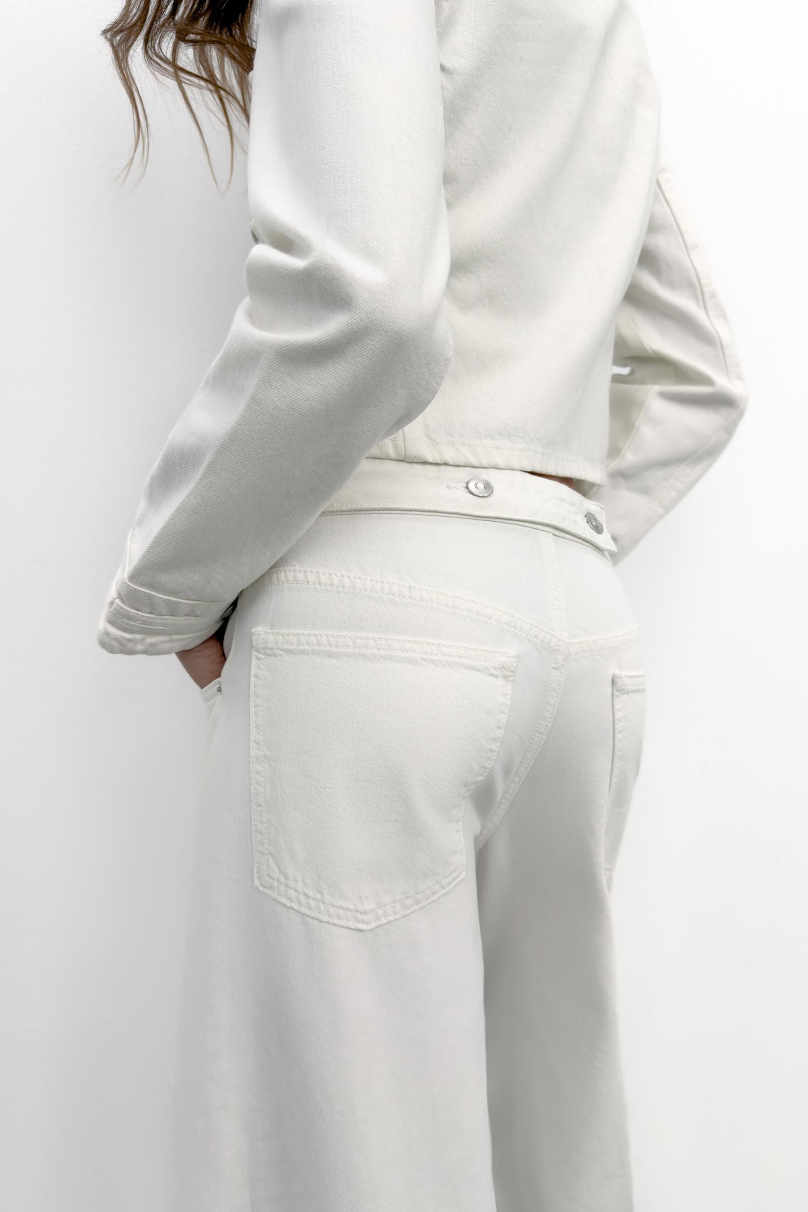 TRF MID-RISE BALLOON JEANS WITH BUTTON TABS Product Image
