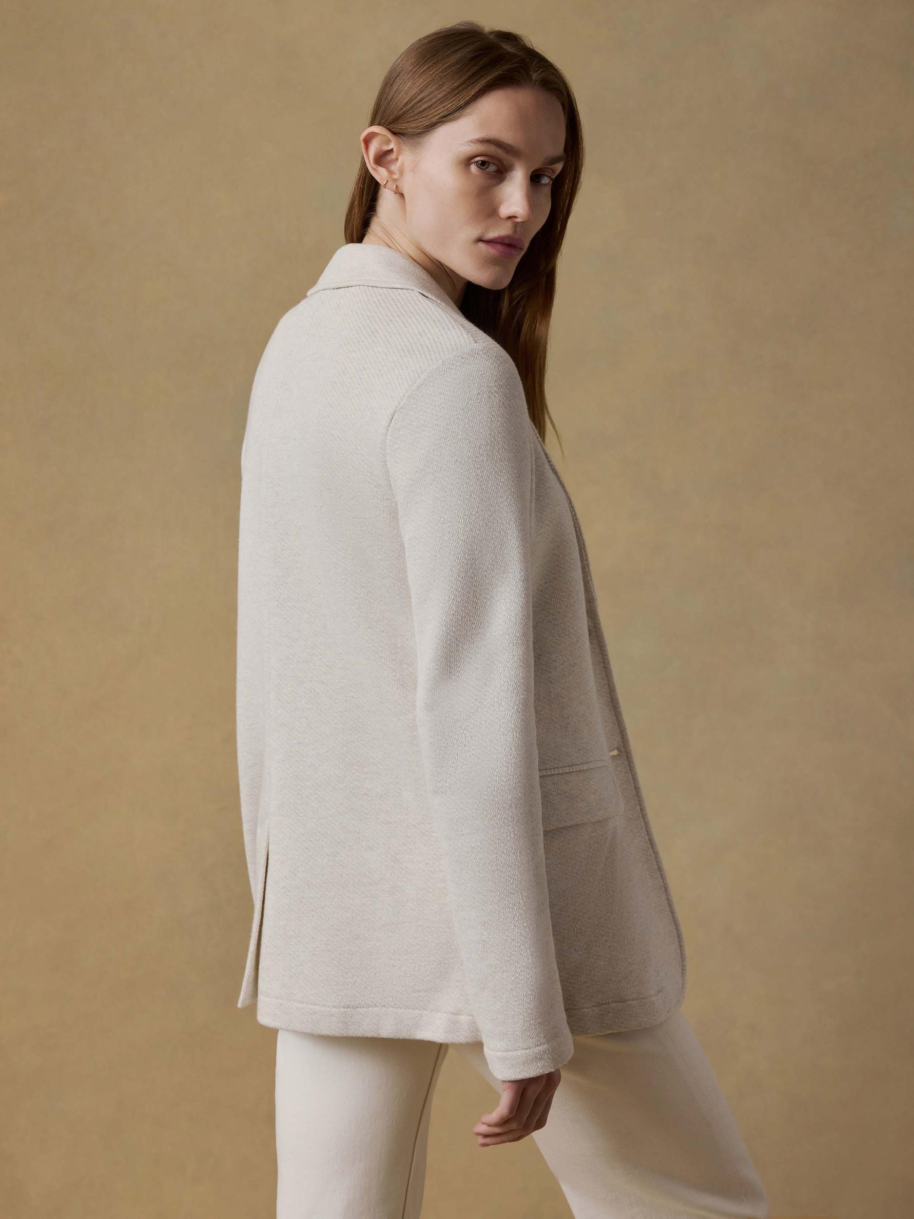 Inlet Knit Blazer - Light Oatmeal Melange Female Product Image