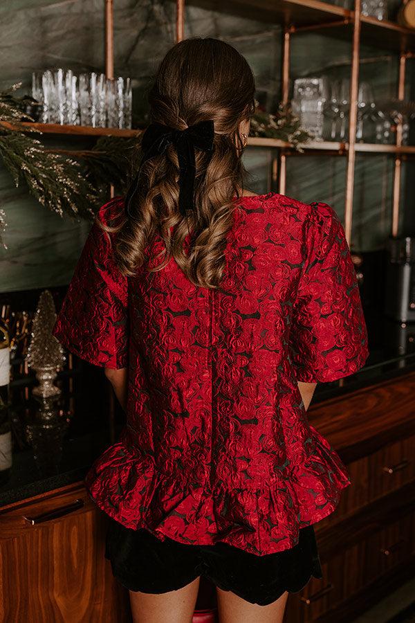 Rose Garden Romance Jacquard Top Product Image