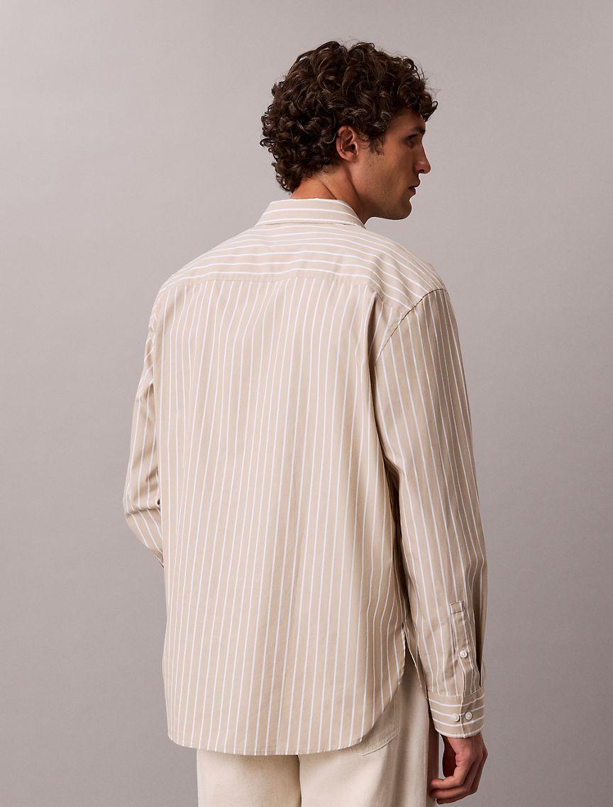Washed Poplin Stripe Button-Down Shirt Product Image