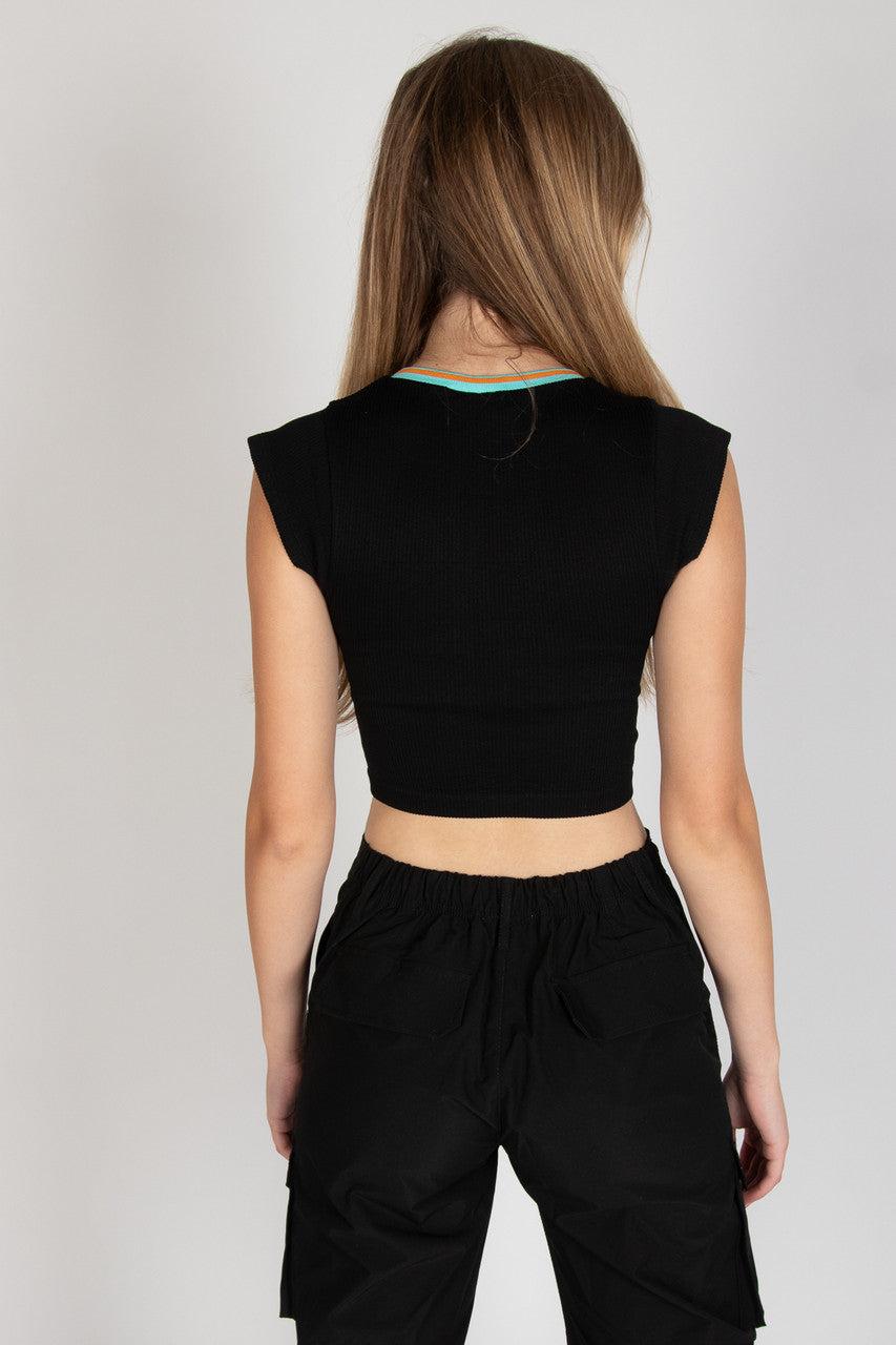 Sporty Notch Neck Seamless Tee Product Image