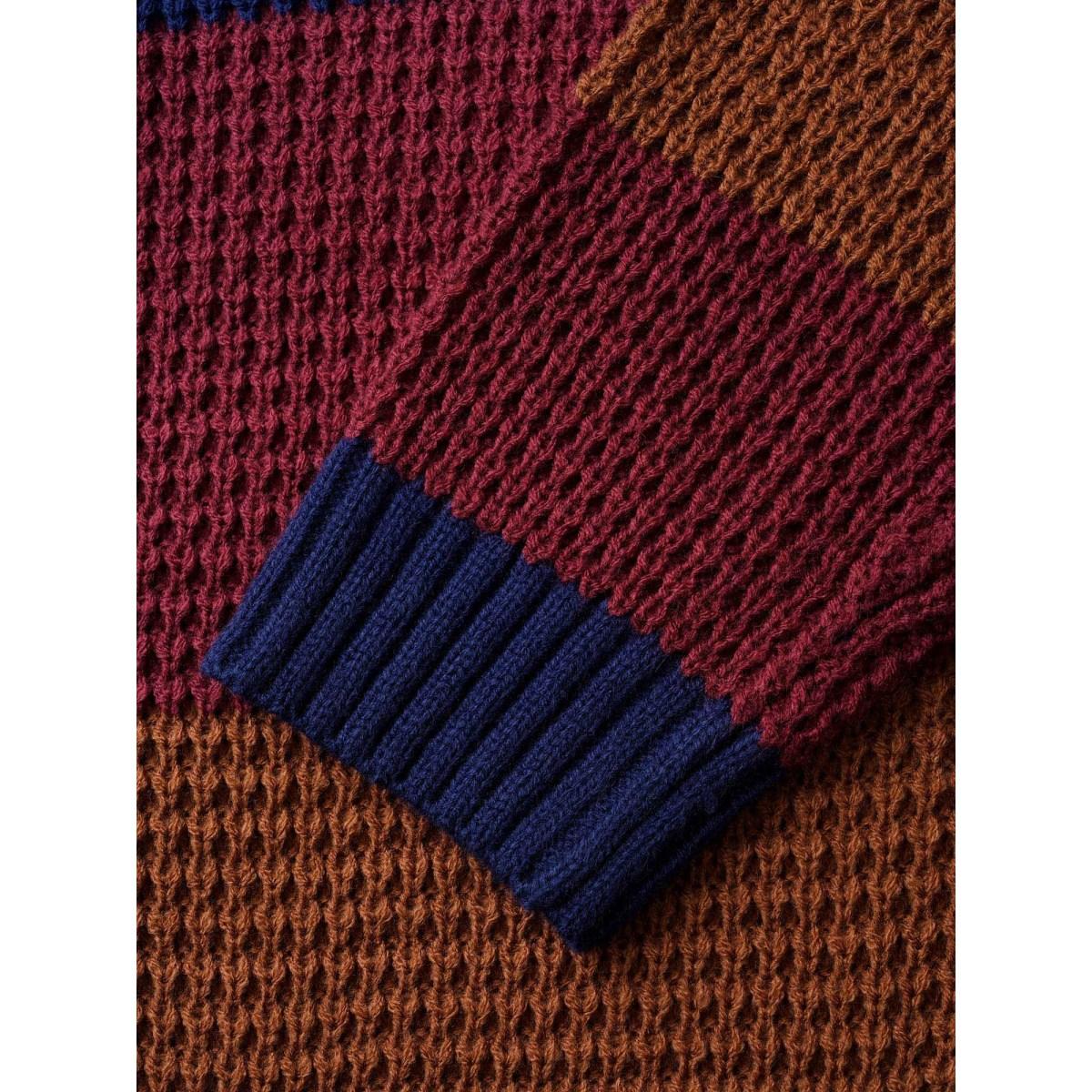 Plus Size Colorblock Contrast Patch Pocket Cardigan Multicolor Women Casual Loose Long Sleeve Everyday Cardigans BloomChic 12/L Product Image