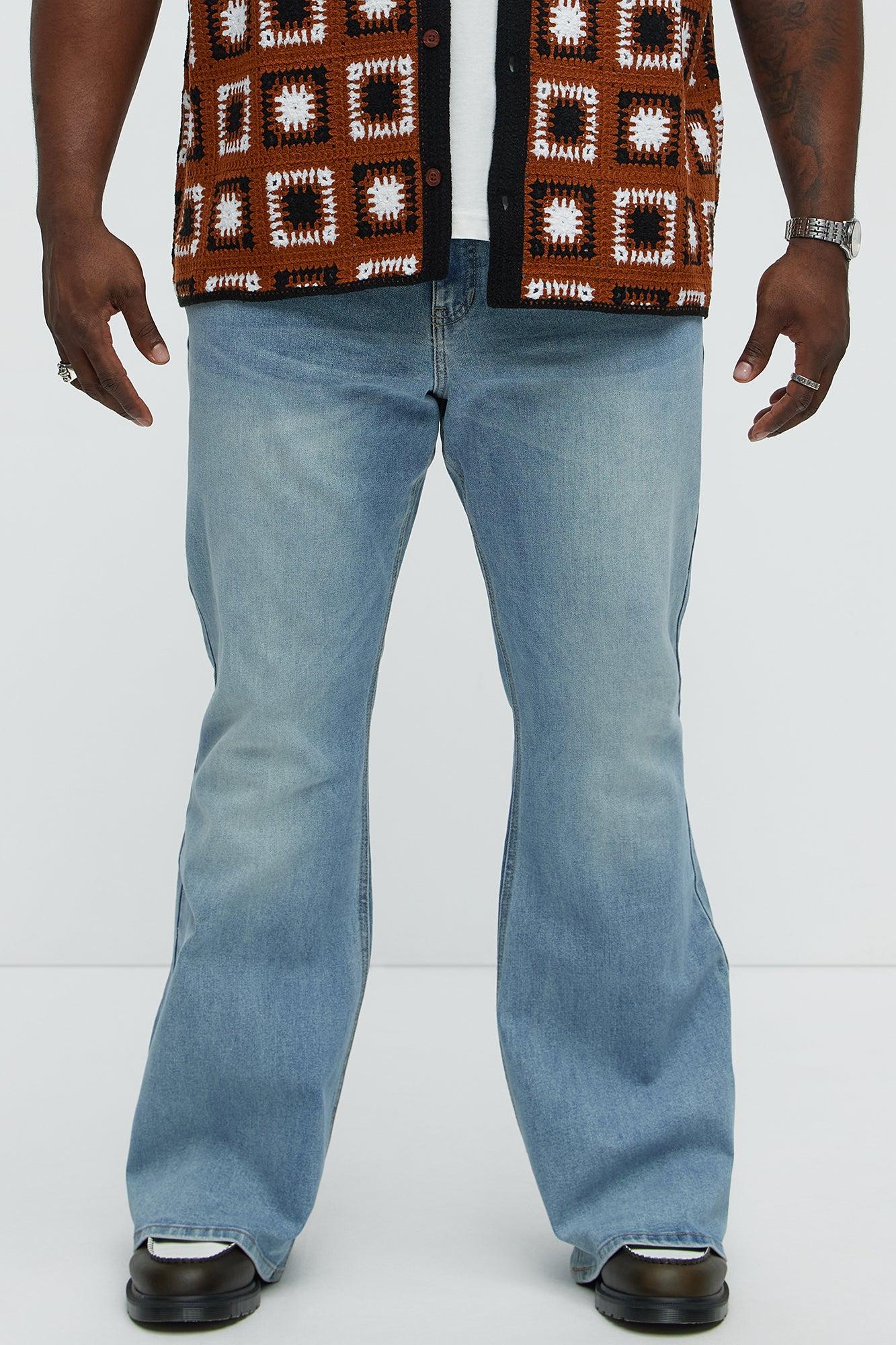 Stacked Slim Flare Grab Your Attention Jeans - Light Blue Wash Male Product Image