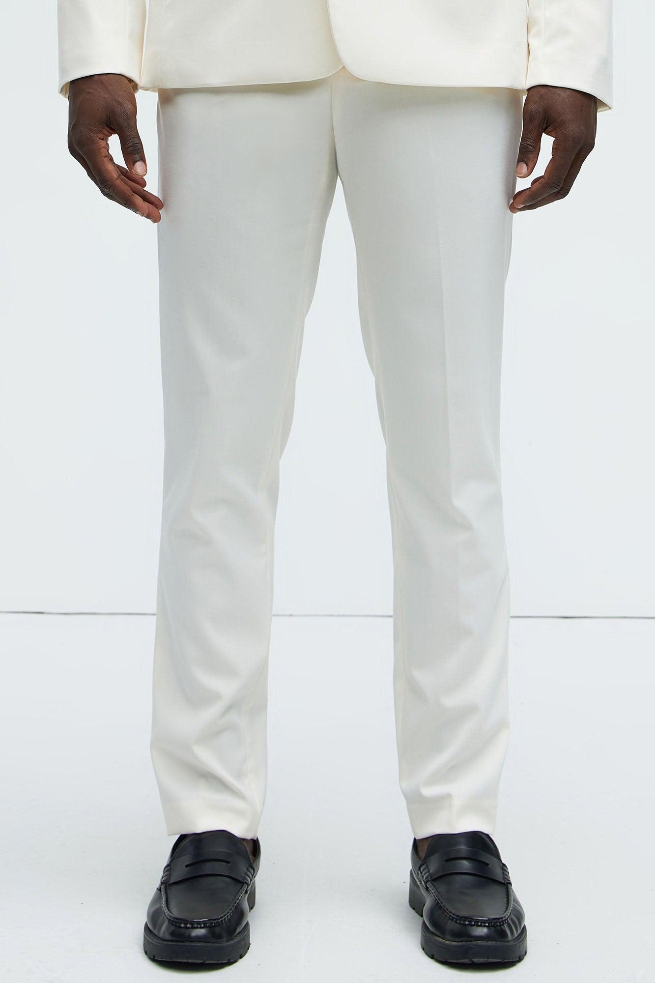 The Modern Stretch Slim Trouser - Off White Product Image