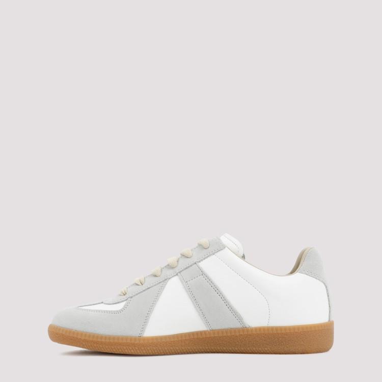MAISON MARGIELA Replica Leather And Suede Sneakers In White Product Image