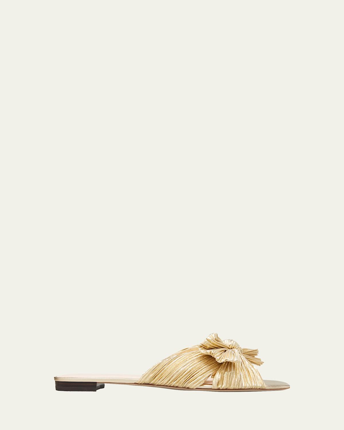 Loeffler Randall Daphne Pleated Bow Slides Product Image